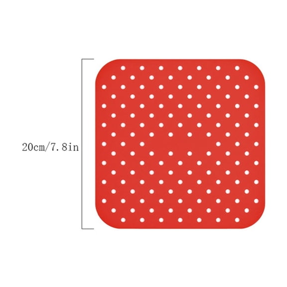 Reusable Silicone Air Fryer Liner - Non-Stick Perforated Mat for Air Fryers, Ovens, and Microwaves - Black