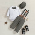 thumbnail image 6 of Zshosam Baby Suits for Boys Boys' Formal Suit Set Dress Shirt Vest Pants and Tie Wedding Birthday Party Suit Size 6 12 Months,(Grey 6-12 Months), 6 of 8