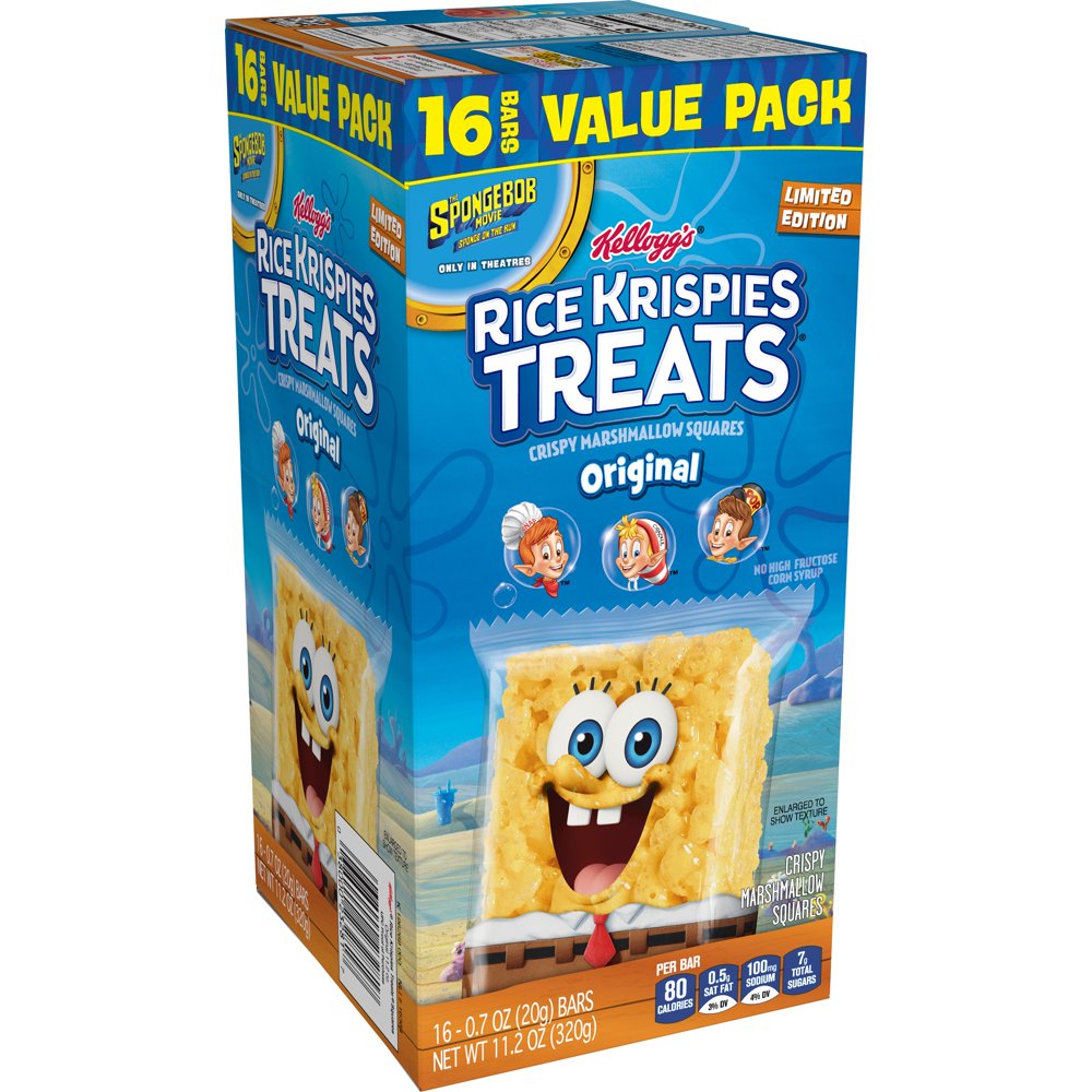 Kellogg's SpongeBob SquarePants Rice Krispies Treats, Crispy
