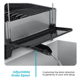 thumbnail image 3 of Home Zone Living Stainless Steel Dish Drying Rack with Drain Pipe and Utensil Caddies, 1-Tier, 3 of 7