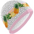 thumbnail image 1 of FYBTO Bonnet de Bain Ananas et Polka Dot Unisexe Adulte FYBTO Polyester, 1 of 4
