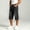 Black, variant on Mens Baggy Jeans Wide Leg Relaxed Fit Denim Capris Pants Streetwear Below Knee Jorts Size S-2XL Blue