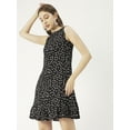 thumbnail image 3 of Moomaya Womens Printed Short Dress, Sleeveless Frilled Hem Round Neck Mini Dress, 3 of 8