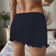 thumbnail image 5 of MIXUE Shorts For Women Summer Solid Color Elastic Ruffle Sexy Casual Comfortable Shorts Activewear,Blue,S, 5 of 9