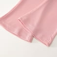 thumbnail image 6 of Two Piece Kids Ribbed Outfit Girls Asymmetrical Hem Crop Tees Wide Leg Pants Casual Summer Fashion Clothes Lounge Wear 8 Years, Pink, 6 of 7