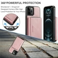 thumbnail image 5 of iPhone XS Max 2018 Case and Cover 6.5", Allytech Slim Fit Stand Magnetic Closure Card Slots Removable Purse Zipper Wallet PU Leather Anti-Shock Shell Cover for iPhone XS Max 6.5 inch 2018, Pink, 5 of 7