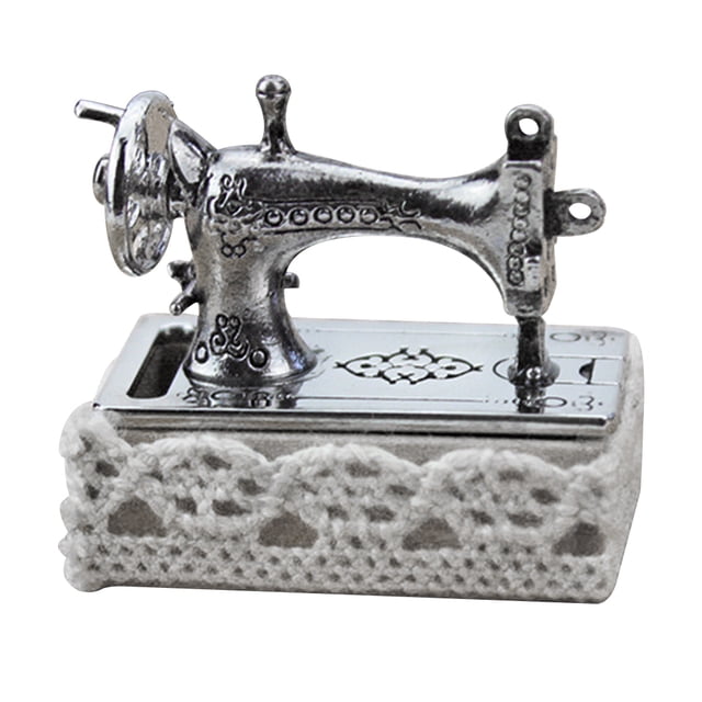 1 Pce Accessoires Créatifs Modèle Miniature Jouet Simulation Mini Ensemble de Couture pour Décoration (Argent)