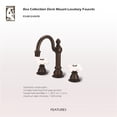 thumbnail image 6 of Water Creation 8.25" Cross Handles Brass Faucet in Brown and Bronze, 6 of 6