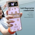 thumbnail image 2 of Allytechgroup Galaxy Z Flip 4 Case, Stars Design Hinge Protection Shockproof Slim Fit Shell Cover Anti-Scratch Transparent Clear Back Cover Phone Case for Samsung Galaxy Z Flip4, Rosegold, 2 of 7