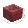 thumbnail image 2 of Brown Wood Guitar Pick Storage Box Plectrum Holder for 2Pcs, 2 of 4