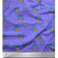 thumbnail image 1 of Soimoi Poly Georgette Fabric Notes & Guitar Musical Instrument Print Fabric by the Yard 52 Inch Wide, 1 of 5
