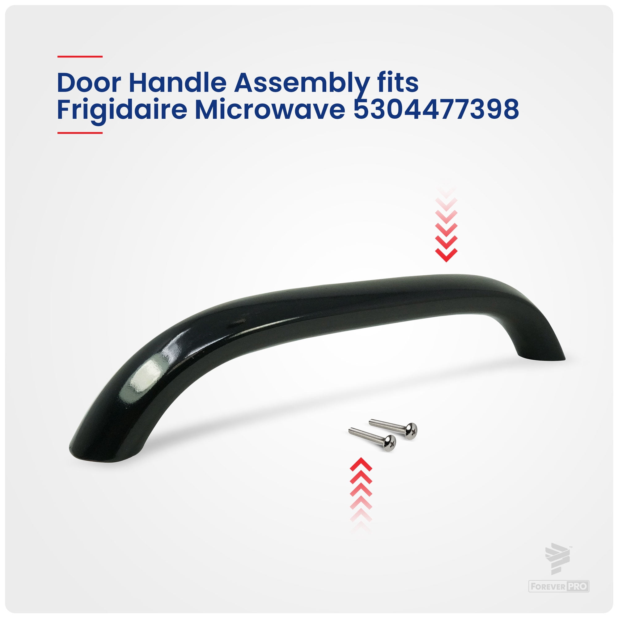 ForeverPRO 5304536387 Handle Assembly for Frigidaire Microwave 5304464066 5304464133 5304472481 5304477398