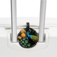 thumbnail image 3 of Peacock Set of 2pcs PU Leather Round Suitcase Tags with Privacy Cover and Name ID Tag - Ideal for Travel Luggage, Handbags, Backpacks, School Bags, 3 of 6