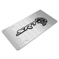 thumbnail image 3 of Dodge SRT Hellcat 3D Logo on Logo Pattern Brushed Aluminum License Plate, 3 of 6