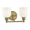 thumbnail image 5 of Melrose by Brian Thomas 2-Light Bathroom Vanity Light in Warm Brass, 5 of 5