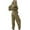 Khaki, variant on qolati Women's 2023 Fall Winter Tow Piece Outfit Long Sleeve Oversized Cropped Hoodie Sweatshirts with Elastic Waist Sweatpants Tracksuit Casual Sweatsuits Jogger Sets