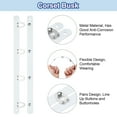 thumbnail image 3 of 3 Pairs Corset Busk, 7" Metal Spring Steel Boning Support with 4 Buttons 0.5 Width, 3 of 6