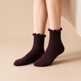 thumbnail image 2 of CoCoMangos 6 Pairs Cute Ruffle Socks for Women, Woman Color Frilly Ankle Socks, Cotton Lettuce edge Stockings for Girls Students, 2 of 8