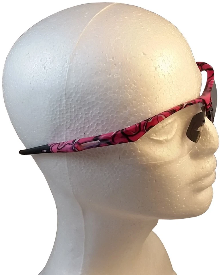 CIRCLE- Erb Annie Safety Glasses Pink Camo Design With Clear Lens