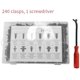 thumbnail image 4 of unique High quality240Pc Bumper Retainer Clips Car Rivets Fasteners Push Retainer Kit Auto Push Pin Rivets Set Door Trim Panel Clips, 4 of 5