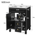 thumbnail image 4 of Modern Bathroom Vanity 24" Bathroom Vanity with Ceramic Sink, Small Bathroom Sink Cabinet, Modern Cabinet with 2 Drawers and Adjustable Shelf,Wooden Bathroom Vanity, 4 of 17