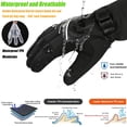 thumbnail image 3 of Guantes de invierno MOREOK impermeables, cortaviento, táctiles y cálidos, 3 of 6