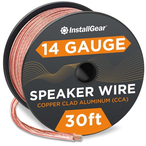 Cable de altavoz InstallGear calibre 14 (9,1 m) para coche o cine en casa