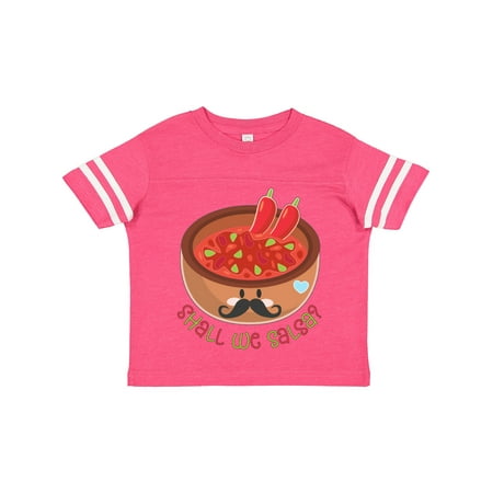 

Inktastic Shall We Salsa Bowl of Dip with Mustache Gift Toddler Boy or Toddler Girl T-Shirt