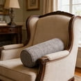 thumbnail image 4 of Rectangular Lumbar Support Pillow, 40x15cm Linen Cushion for Sofa, Patchwork Design, Decorative Throw Pillow, 4 of 6