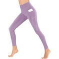 thumbnail image 7 of Vekome Leggings for Girl with Pockets High Waisted Yoga Pants Seamless Solid Lightweight Running Tights Purple 12T, 7 of 7