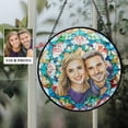 thumbnail image 2 of HOMYGIFTS Personalized Couple Suncatcher Stained Glass – 6 to 12 in Window Hanging Decor with Metal Chain, 2 of 8