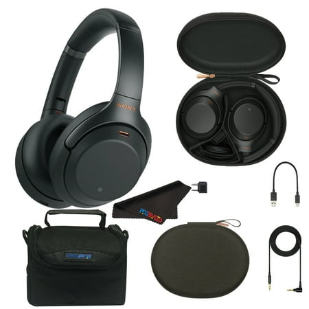 Sony WH-1000XM3 Wireless Noise-Canceling Over-Ear Headphones (Black) + Pixibytes Bundle