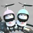 thumbnail image 4 of Kmbangi Bicycle Cartoon Handlebar Decoration, Cute Cat with Propeller, Helmet, 4 of 10