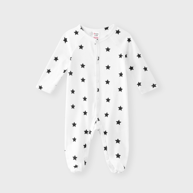 PatPat Combinaison Pyjama Résistante aux Flammes à Imprimé Géométrique pour Bébé Garçon