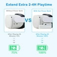 thumbnail image 3 of Paquete de 2 baterías para Quest 2, baterías externas ligeras de 5000 mAh para 2-4 horas adicionales de tiempo de juego, accesorios VR recargables con indicador de energía, 3 of 7