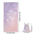thumbnail image 4 of Tropical Beach Towel with Storage Bag 55x33 Inches, Drawstring Integrated Portable Beach Blanket for Swimming Vacation Camping Travel, Beach Accessory, 4 of 6