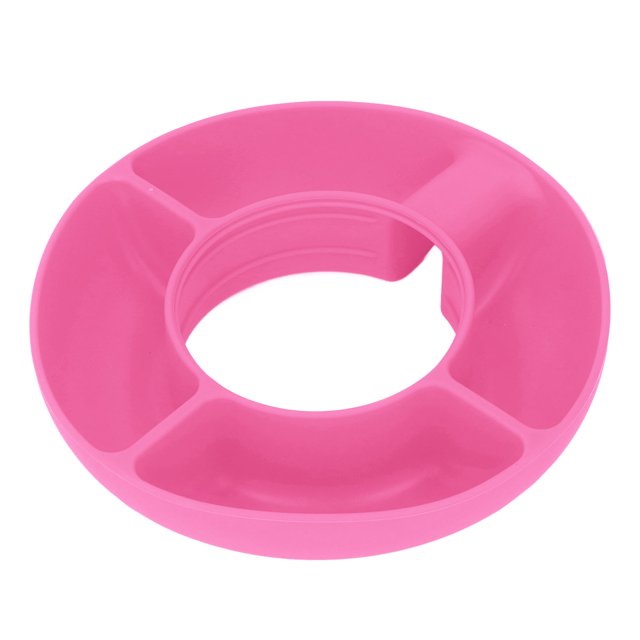 Bandeja para servir refrigerios, recipiente de silicona para servir frutas divididas, recipiente para vaso, 40oz, 30oz, rosa
