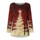 thumbnail image 4 of Camisas informales de manga larga para mujer, jersey, túnica suelta, blusa con cuello redondo y estampado navideño Fridja FKASFK3144, 4 of 5