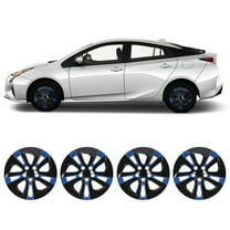 4Pcs 15" Wheel Rim Cover Hubcaps OEM Style for 2016-2022 Toyota Prius/Prime & 2020-2024 Corolla Hybrid Replacement Snap on Hub Cap(Black Lacquer & Blue Lacquer)