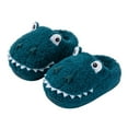 thumbnail image 6 of FAOWME Fashion Cute Fall Boys Girls Slippers Flat Bottom Lightweight Soft Comfort Warm Solid Color Cartoon Animal Shape Blue 12-15 Months, 6 of 8