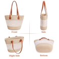 thumbnail image 2 of PULLIMORE Women's Straw Lace Beach Tote Bag, Large Summer Boho Woven Bags Shoulder Purse Handbags for Vacation, White, 2 of 8