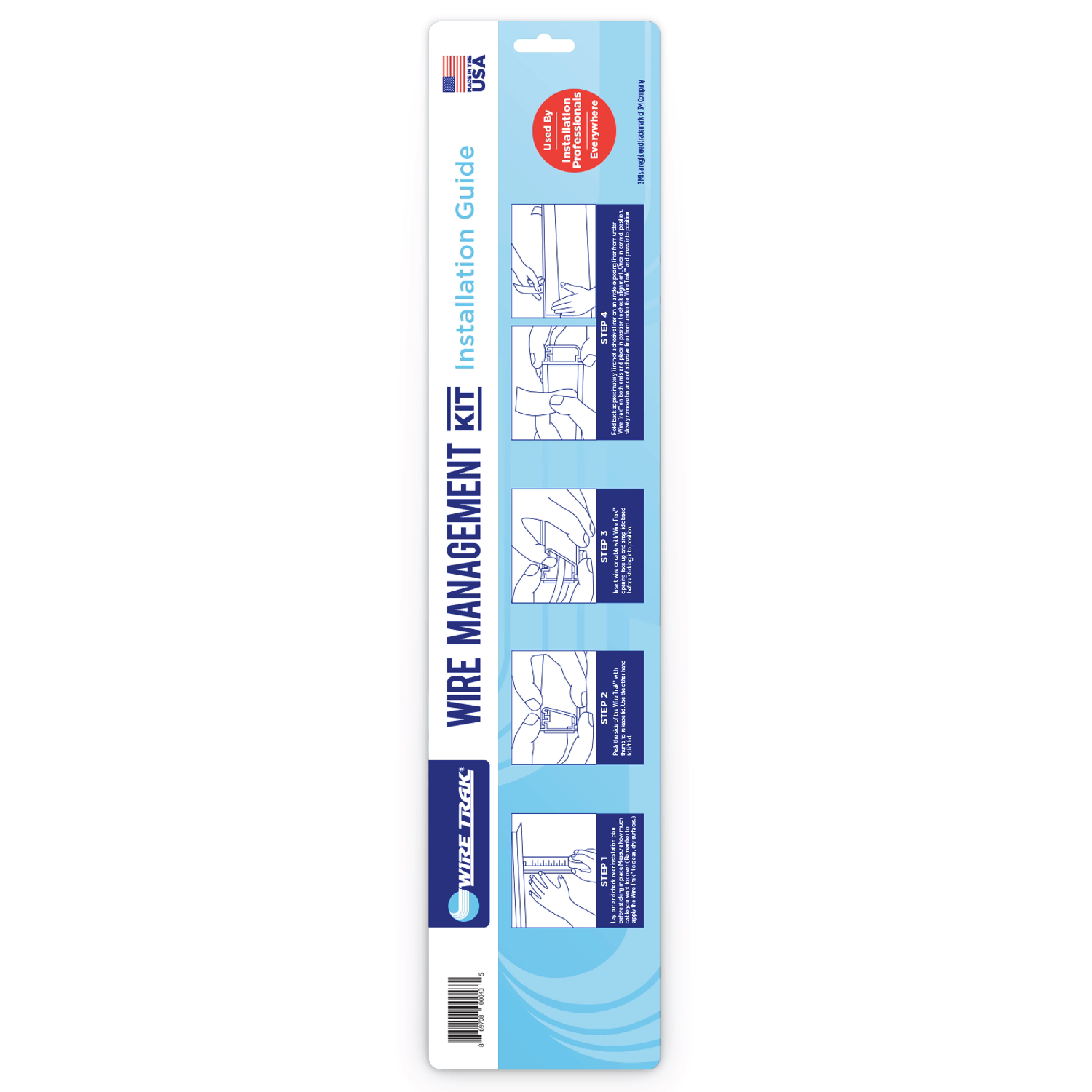 Wire Trak Micro Manager Wire Management Kit, Removable Adhesive