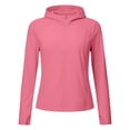 thumbnail image 4 of Hurxie Womens Athletic Jacket Hoodie Zip Up Cropped Lightweight Jackets UPF 50+ Sun Protection Long Sleeve Workout Shirt Pink,S, 4 of 7