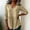Khaki, variant on Gamivast Babydoll Blouses for Women Peplum 3/4 Sleeve Casual Tunic Tops Solid Color Babydoll Shirts Loose Fit Flowy Lightweight Comfortable Spring Fall Everyday Wear