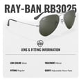thumbnail image 5 of Ray-Ban RB3025 AVIATOR MIRROR Pilot Shaped Non-Polarized Sunglasses for Men & Women - Includes Official RAYBAN Eyewear Kit - Ideal Formal & Casual Wear Sunglasses - Grey Lens, 5 of 7