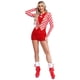 thumbnail image 4 of Mono con pompones de Navidad y bastón de caramelo para mujer, disfraz de elfo de Navidad, leotardo de baile de Hada de Ballet, mono con pompones de Año Nuevo, 4 of 5