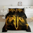 thumbnail image 2 of jejeloiu Orange Gamepad King Size Comforter Sets,Modern Video Game Bedding Comforter Set,Gaming Gamer Bedding Set For Girl Kids,Super Cozy Bedroom Decor Reversible,3-Piece, 2 of 8