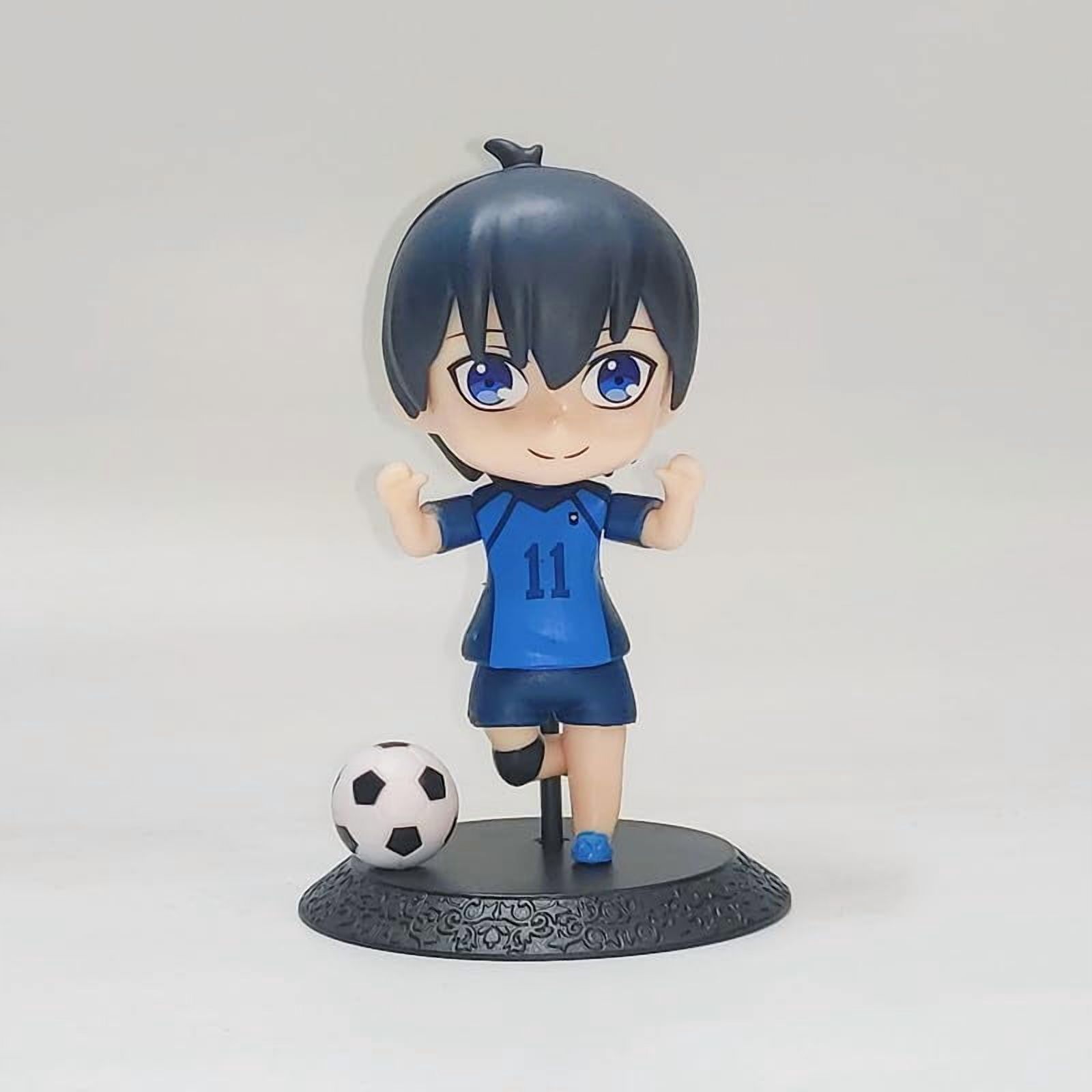 New Isagi Yoichi, Chigiri Hyoma, Bachira Meguru Figure, Q Version Action Figures 10cm/3.9inch Anime Character Model Desktop Ornament Gifts (a)