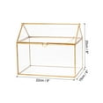 thumbnail image 2 of Uxcell Glass Wedding Card Box with Lock, 9" Clear Card Box for Reception Gold, 2 of 5