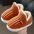 thumbnail image 3 of Cdudpw Toddler Kids Slippers Girls Boys House Shoes Winter Slippers Plush Warm Soft with Cute Cartoon Design Indoor Shoes(W244-Orange), 3 of 4
